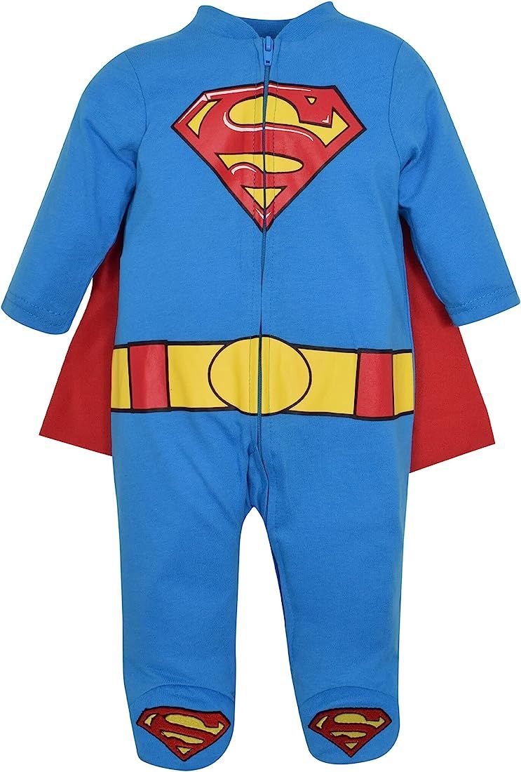 Warner Bros. Batman & Superman Baby Boys' Costume Coveralls with Cape Set | Amazon (US)