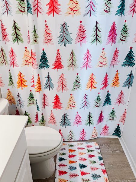 The lighting is terrible in our kids bathroom, but this is truly the sweetest seasonal shower curtain and bath mat I have found. The quality is amazing! 

#LTKhome #LTKSeasonal #LTKCyberWeek