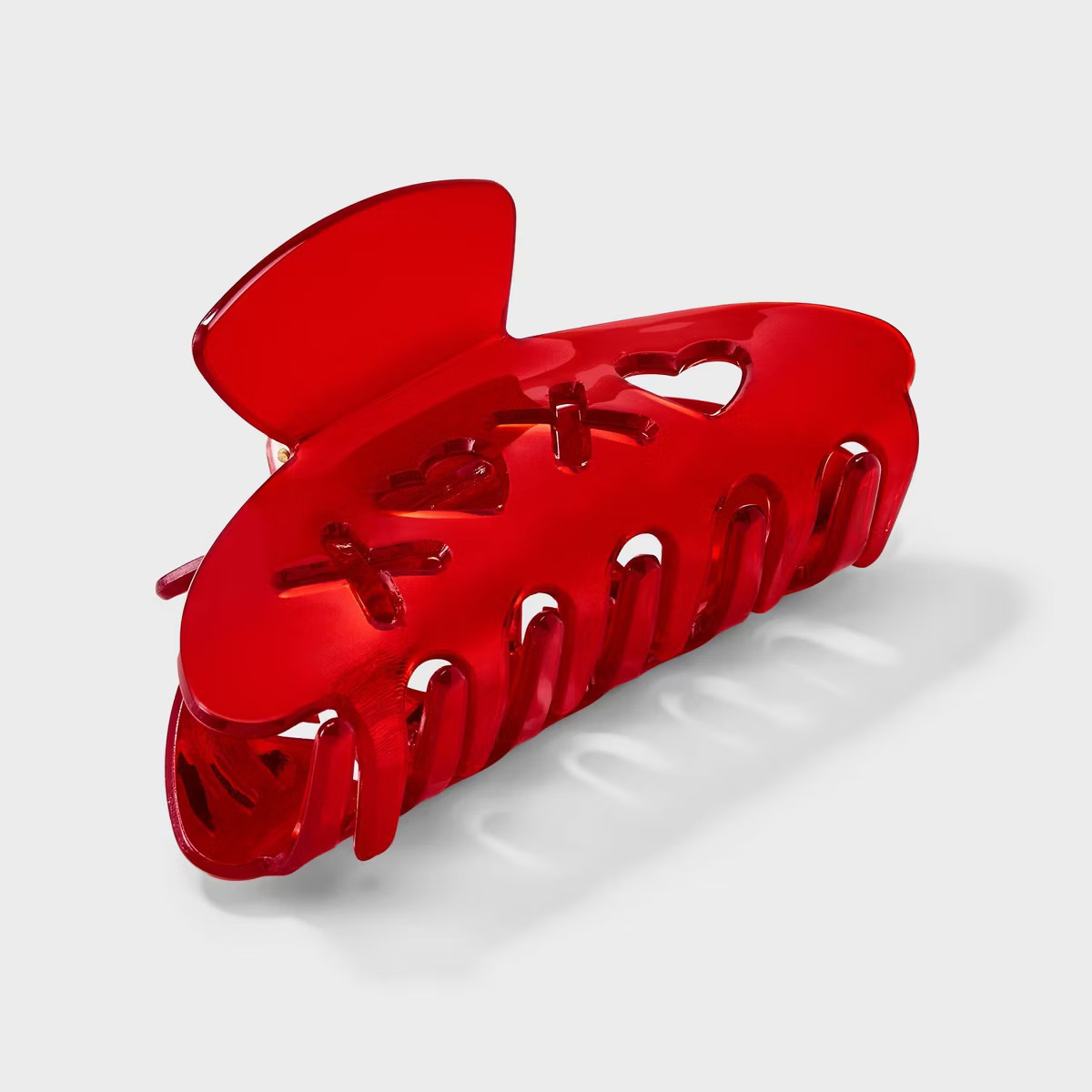 Valentines Heart Cutout Claw Clip - Red | Target