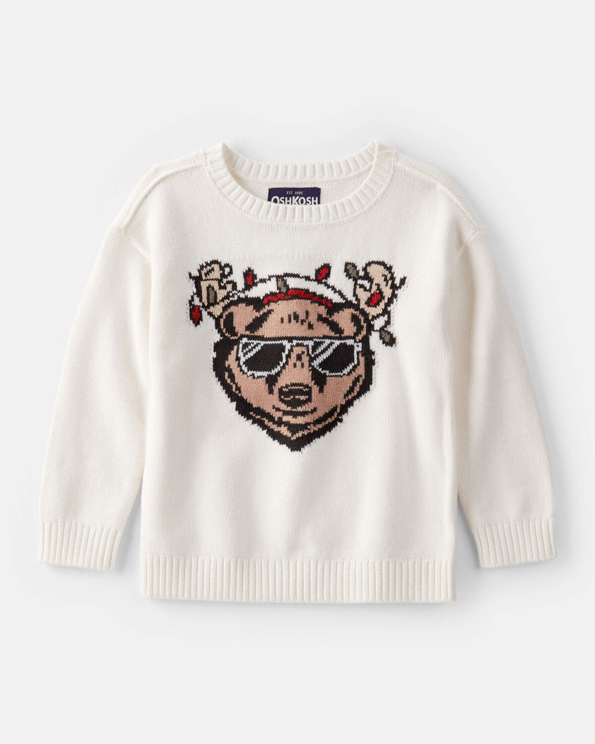 Toddler Boy Christmas Bear Sweater - Cream | Carter's Inc