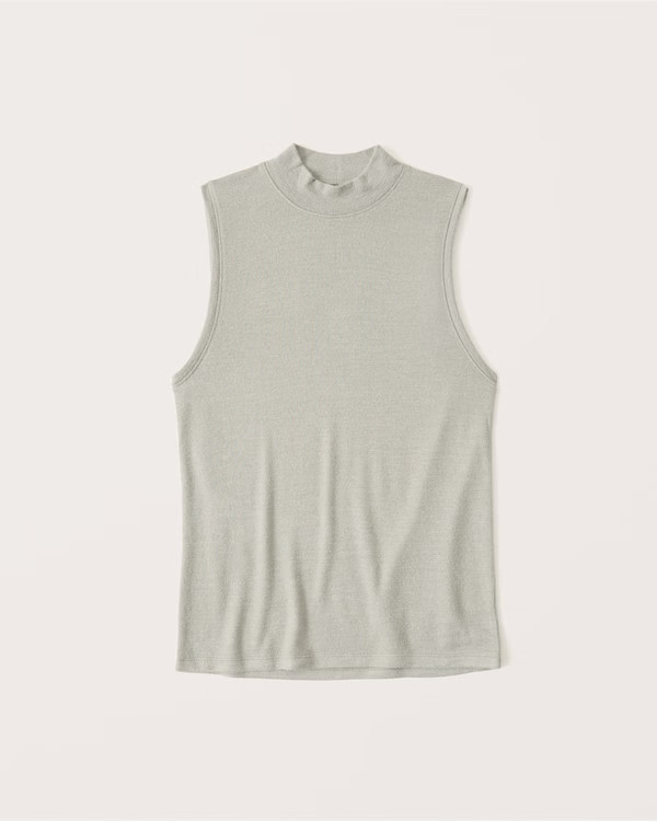 Sleeveless Cozy Mockneck Tank | Abercrombie & Fitch (US)