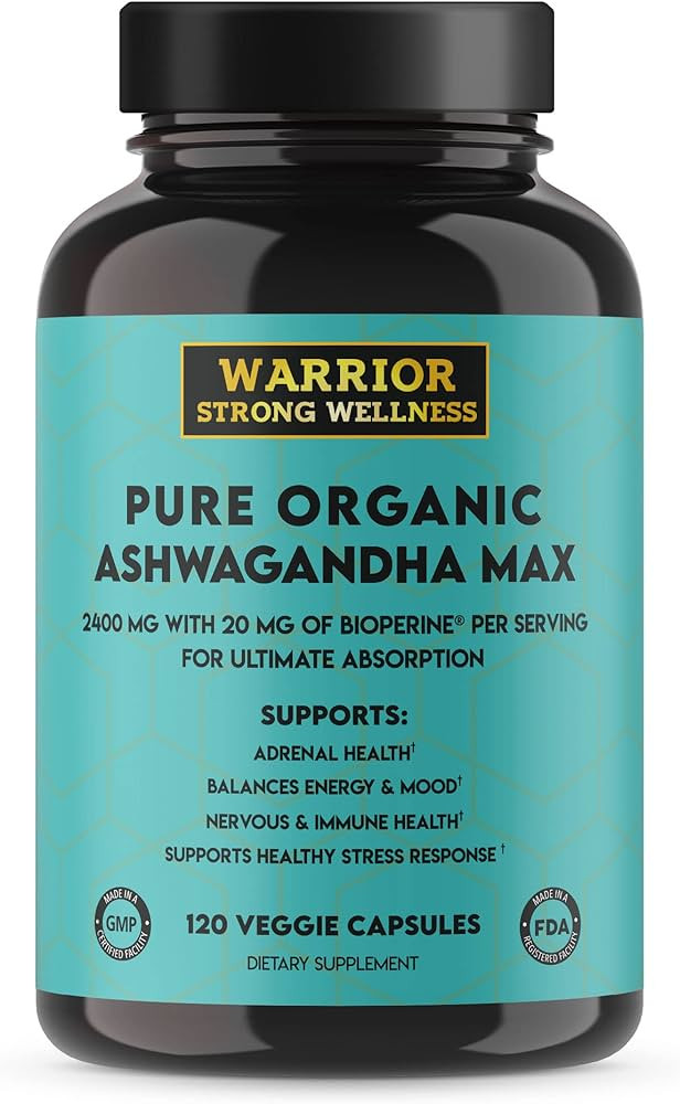 Pure Organic Ashwagandha Capsules with Bioperine - 2400 mg - 120 Capsules - Healthy Stress Respon... | Amazon (US)