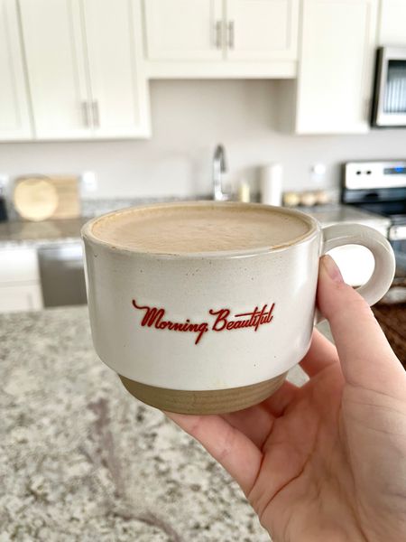 The cutest coffee mug I got at Target the other day! I also got the hello handsome mug! I love them! They are a tad small, but work perfectly for a nespresso 7.77 ounce and some creamer! 😍 and so affordable! Grab them quick before they sell out! 

#targetfind #targethome #kitchenfind #coffeebar

#LTKSeasonal #LTKGiftGuide #LTKhome