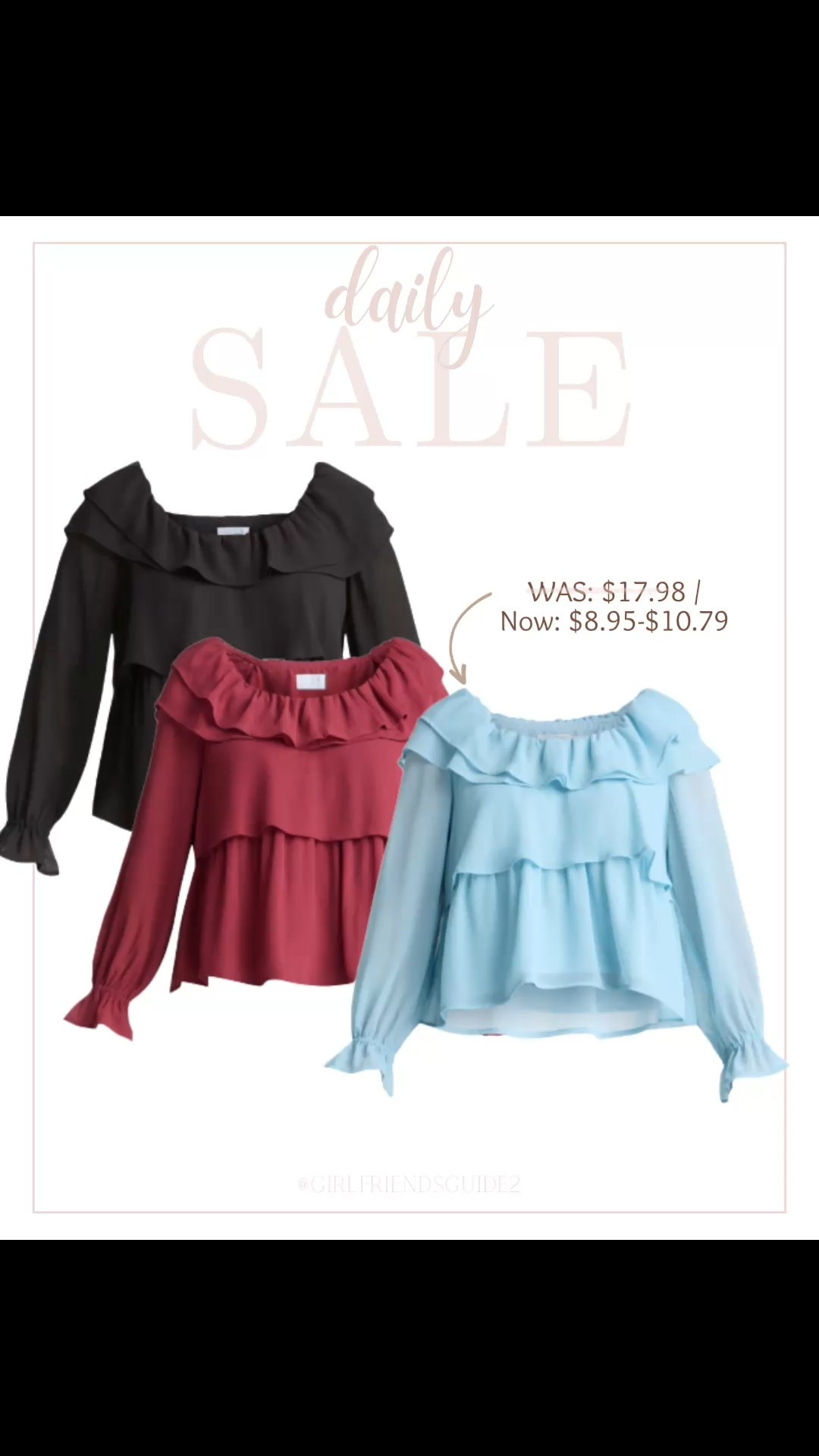 Ruffle long sleeve top available in black, blue and wine from Walmart. 

#walmart #blousee

#LTKFindsUnder50 #LTKSaleAlert #LTKWorkwear