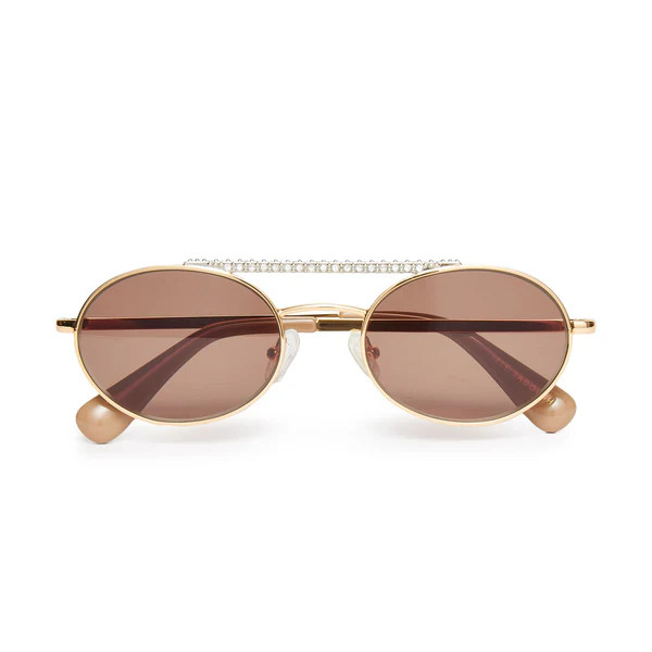 GOLD ANAHEIM AVIATOR SUNGLASSES | LELE SADOUGHI