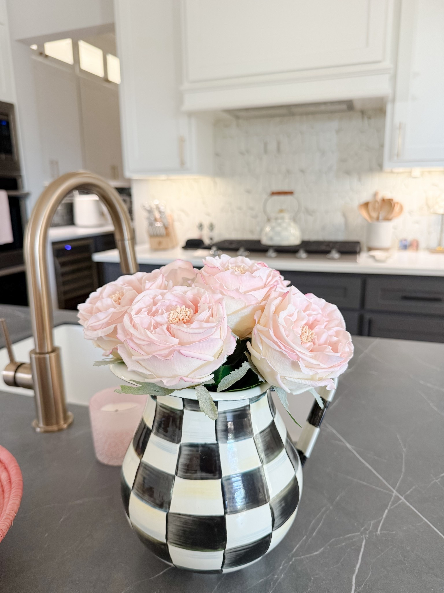 obsessed with these life like peonies, they feel real and stay beautiful 😍🌸💕 #peonies #kitchendecor #valentinesdecor 

#LTKSeasonal #LTKHome #LTKValentine