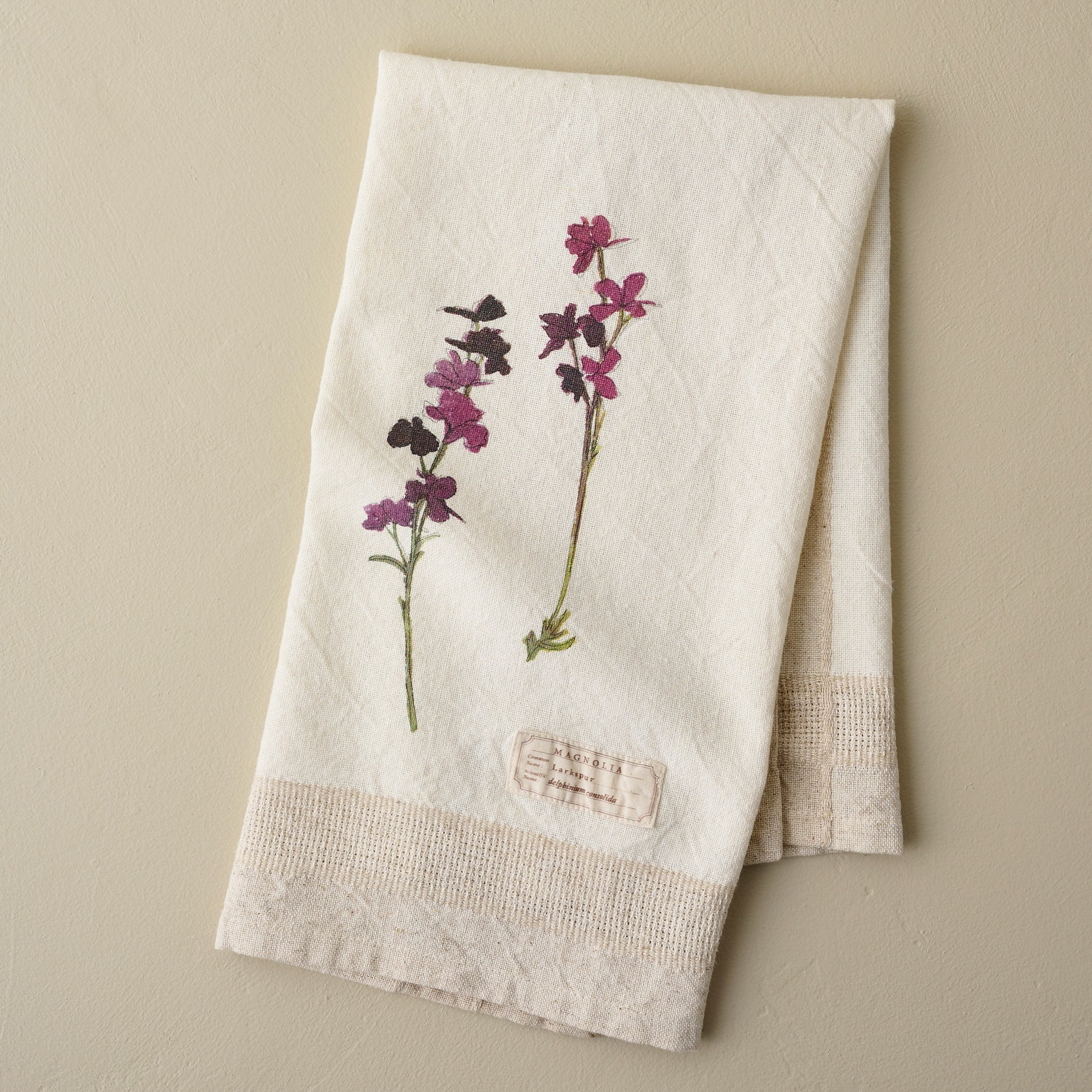 Magnolia Larkspur Garden Tea Towel | Magnolia