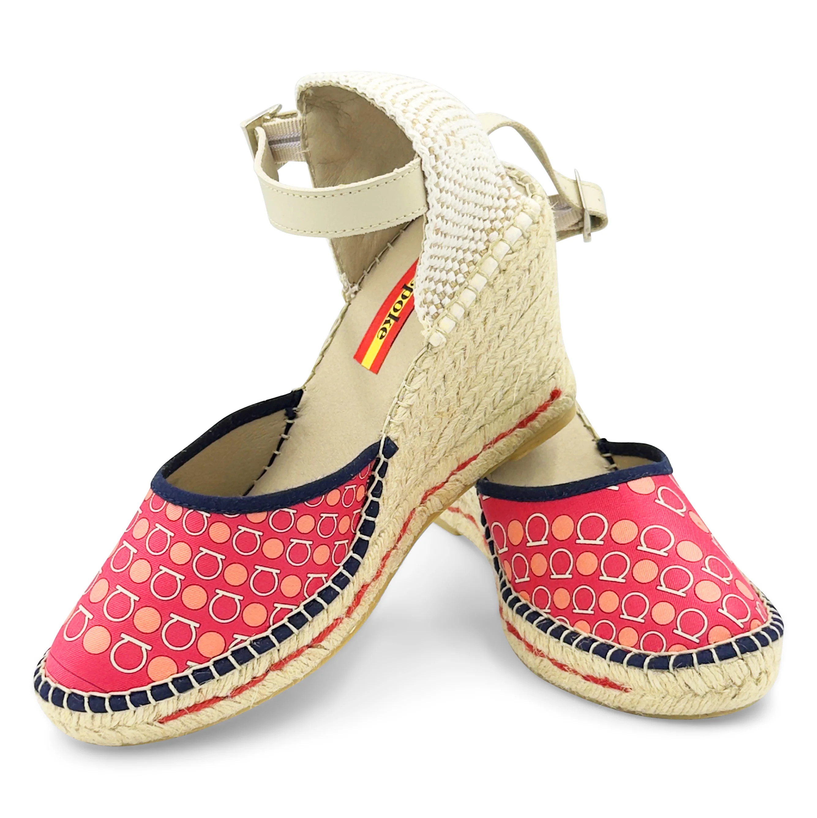 GANCINI Pink Buckle Wedges | Respoke