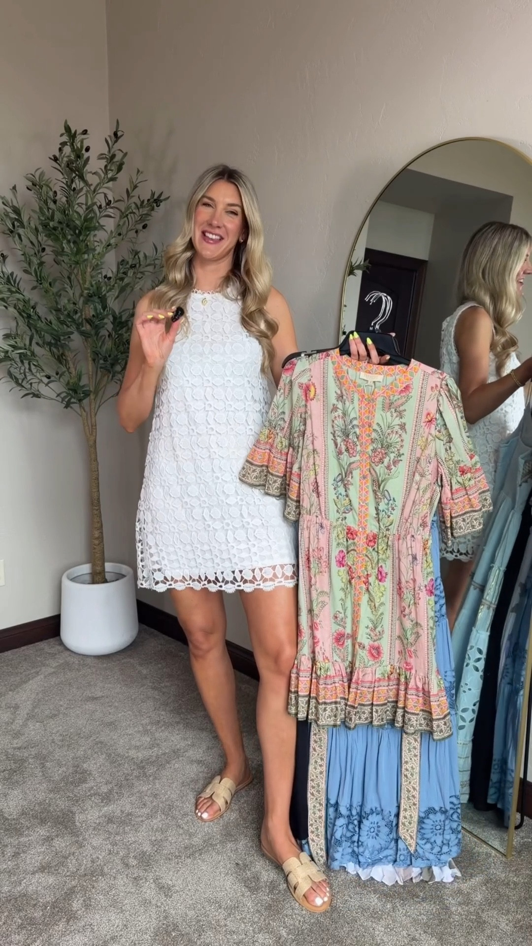 Wearing my true medium in all-  blue with lace stripes ran big - I’d size down one next time. 

Mini dress, BoHo dress, event dress, summer dress, wedding guest dress, cocktail dress, date, night, outfit, midi dress

#LTKSeasonal #LTKTall #LTKSaleAlert