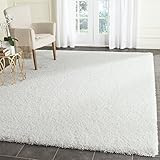 Safavieh Santa Monica Shag Collection SGN725-1010 White Plush Area Rug (9' x 12') | Amazon (US)
