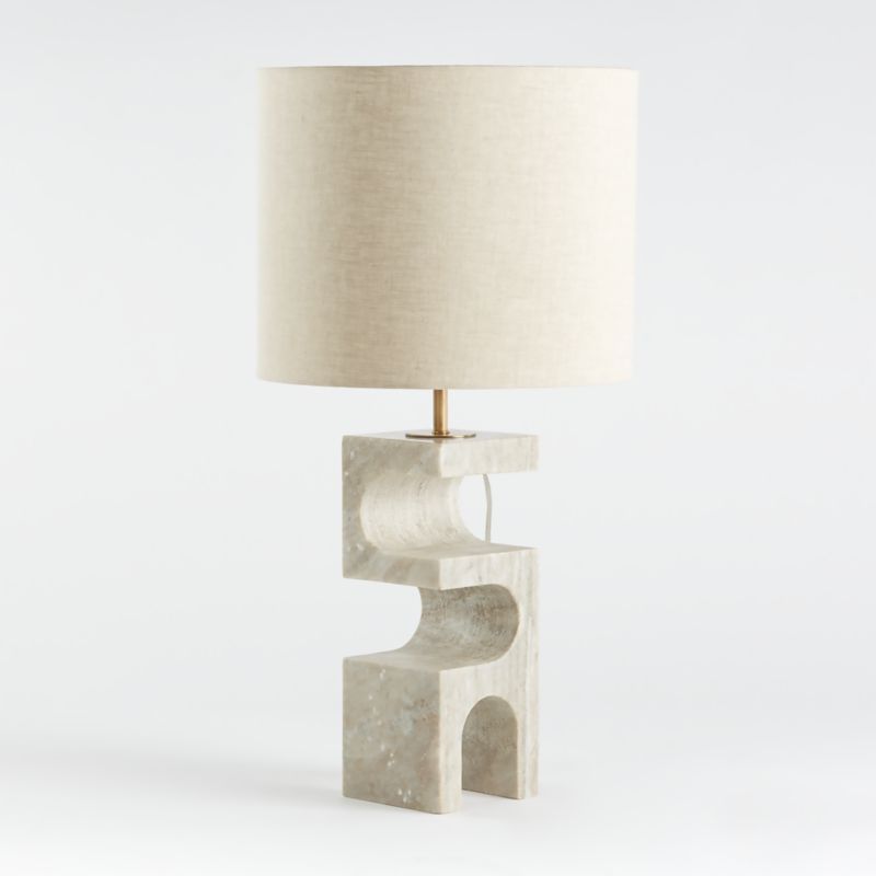 Boveda Stone Table Lamp + Reviews | Crate and Barrel | Crate & Barrel