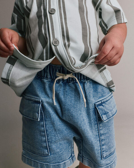 Toddler Boy Cargo Shorts in Denim | Carter's Inc