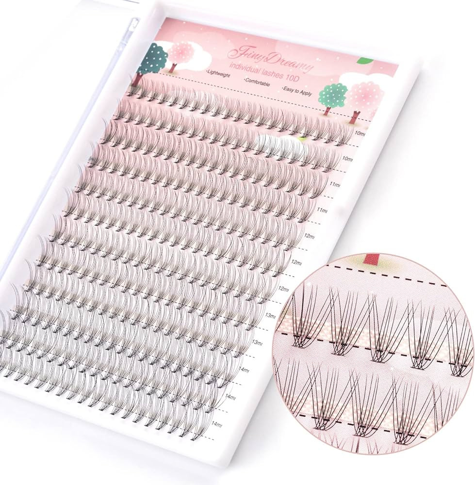 10D Lash Clusters 240pcs Individual Lash Extensions Natural Cluster Lashes 10-14mm Mix Lengths C ... | Amazon (US)