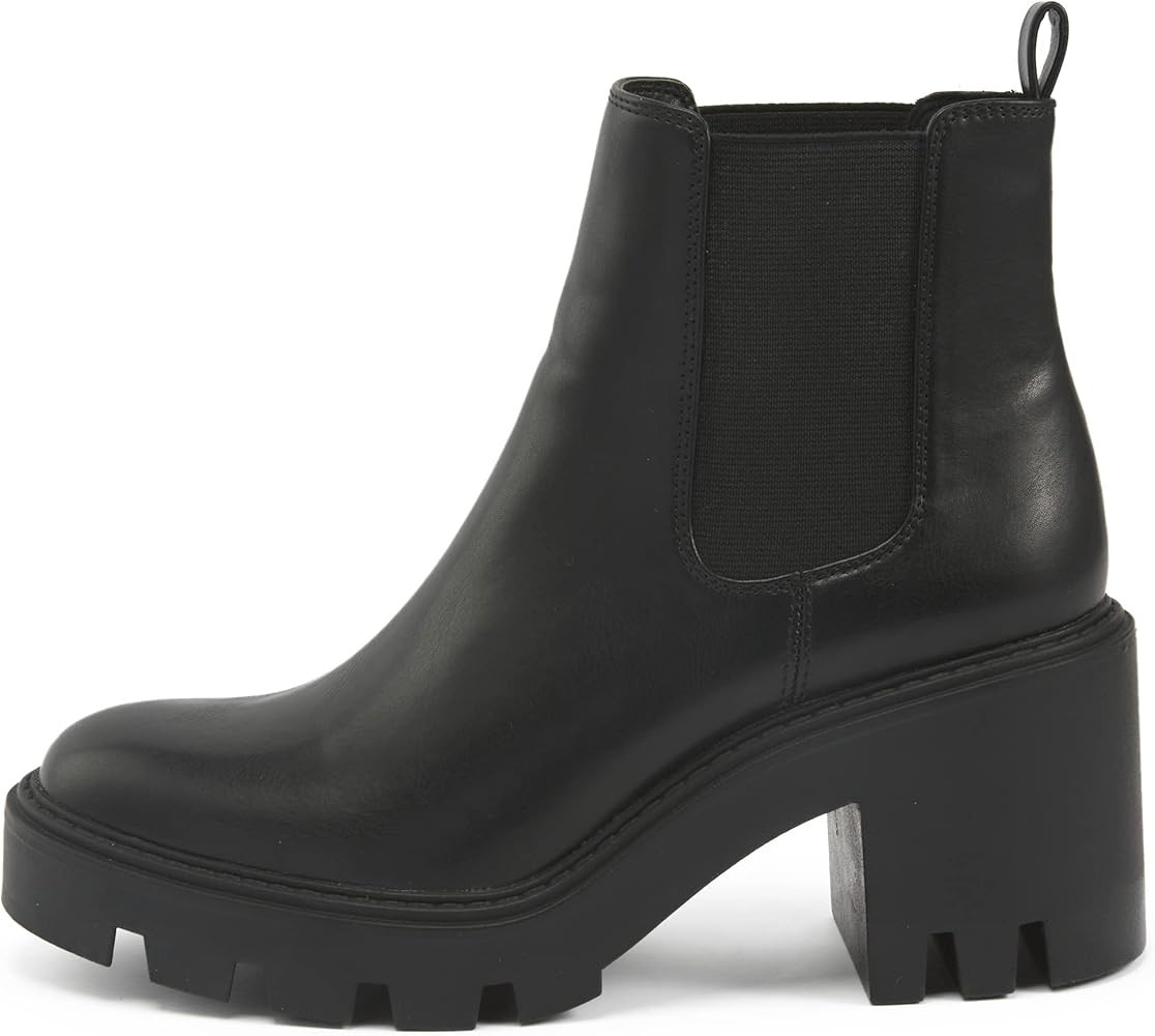 REDTOP Women's Chelsea Boots Fashion Platform High Heel Ankle Booties Round Toe Casual Elastic Chunk | Amazon (US)