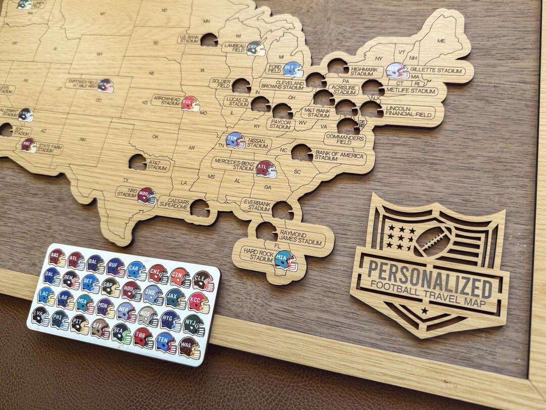 Football Stadiums Map, the ORIGINAL Viral Tracker, Football Stadiums Sign, Fathers Day Gift, Gift... | Etsy (US)