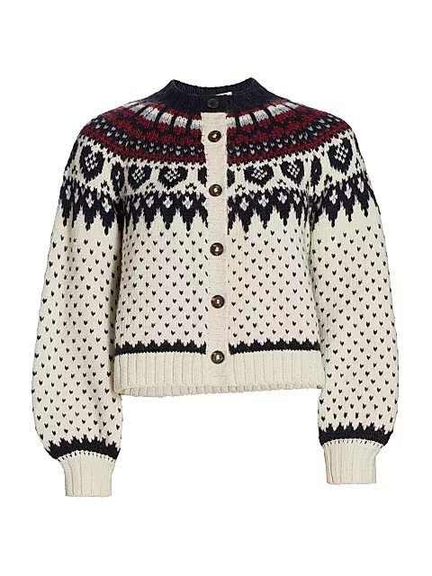 Heart Fair Isle Cardigan | Saks Fifth Avenue