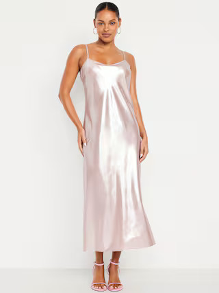 Shine Satin Maxi Dress | Old Navy (US)