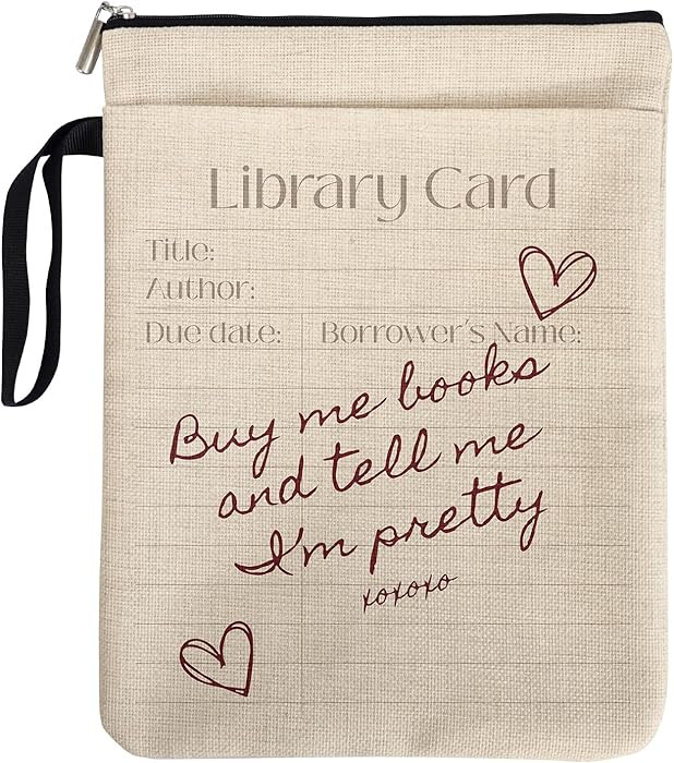 Vintage Library Card Pattern Book Sleeve for Women Book Lovers, Bookcover Protector for Paperback... | Amazon (US)