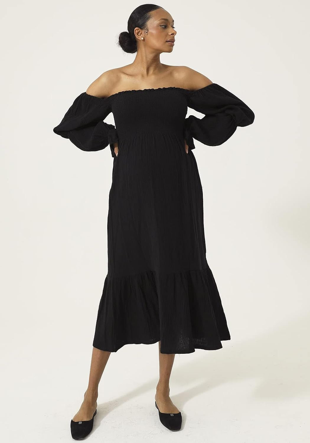 NOTHING FITS BUT Women’s Classic Nursing Cotton Yuki Dress, Muslin Yuki Maternity Gown, Casual Mater | Amazon (US)