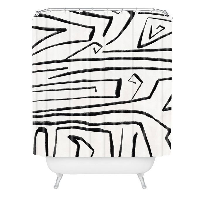 Viviana Gonzalez Modern Improvisation Shower Curtain Black/White - Deny Designs | Target