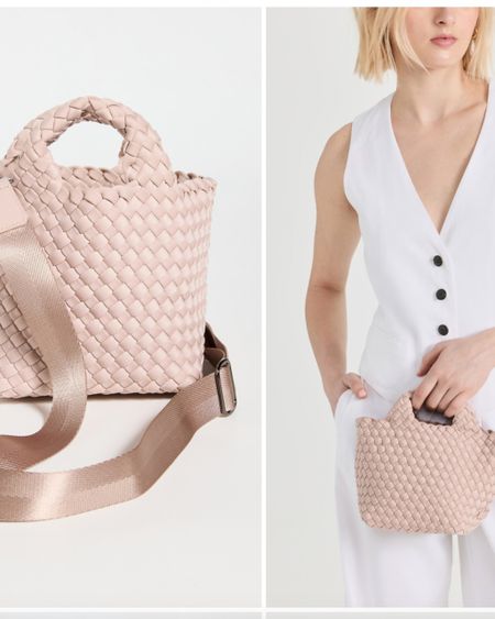 Mini woven tote in shell pink! Wearing this bag on vacation and have gotten a lot of compliments. It’s the cutest!

Naghedi St Barths Petit tote, crossbody bag, fancythingsblog 

#LTKItBag #LTKStyleTip #LTKSeasonal