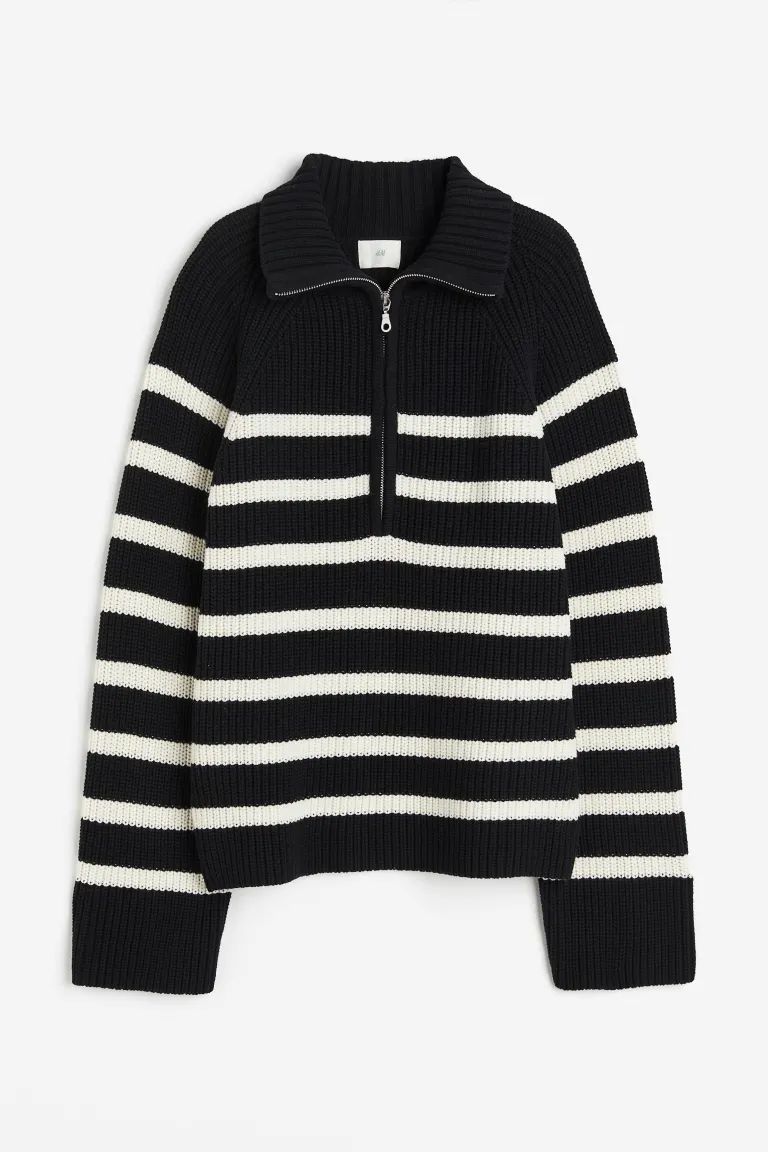 Rib-knit Half-zip Sweater | H&M (US)