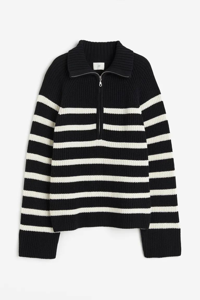 Rib-knit Half-zip Sweater | H&M (US + CA)