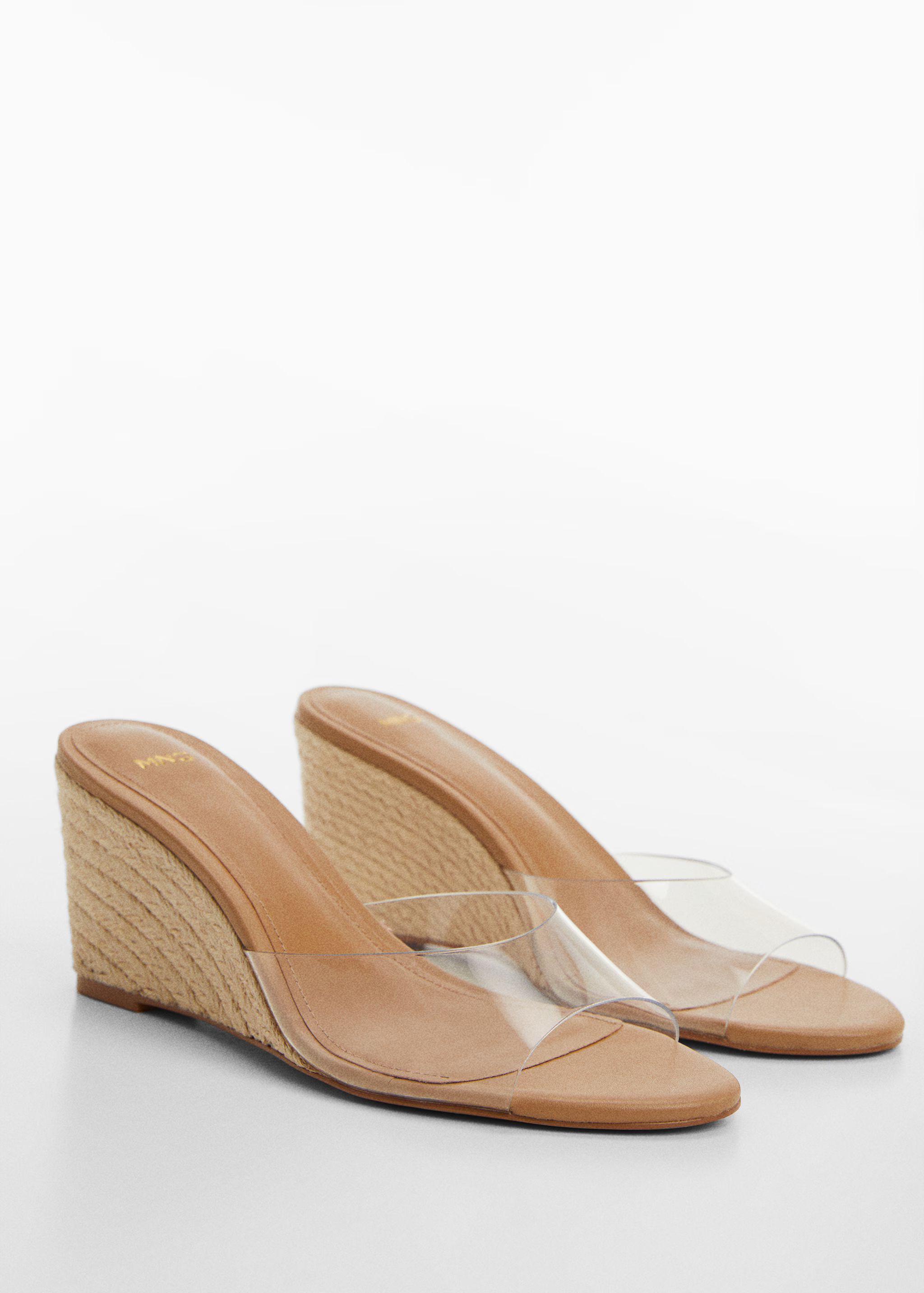 Vinyl wedge sandals | MANGO (UK)