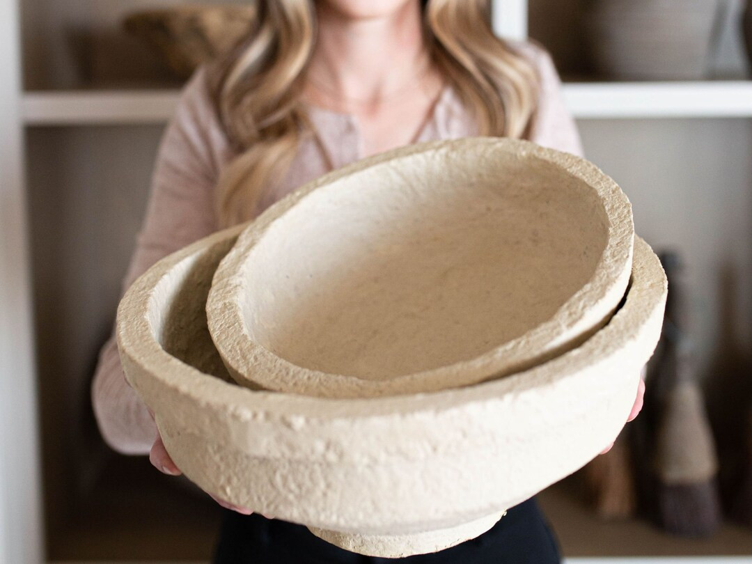 Paper Mache Bowls Large Luxe B Co. - Etsy | Etsy (US)