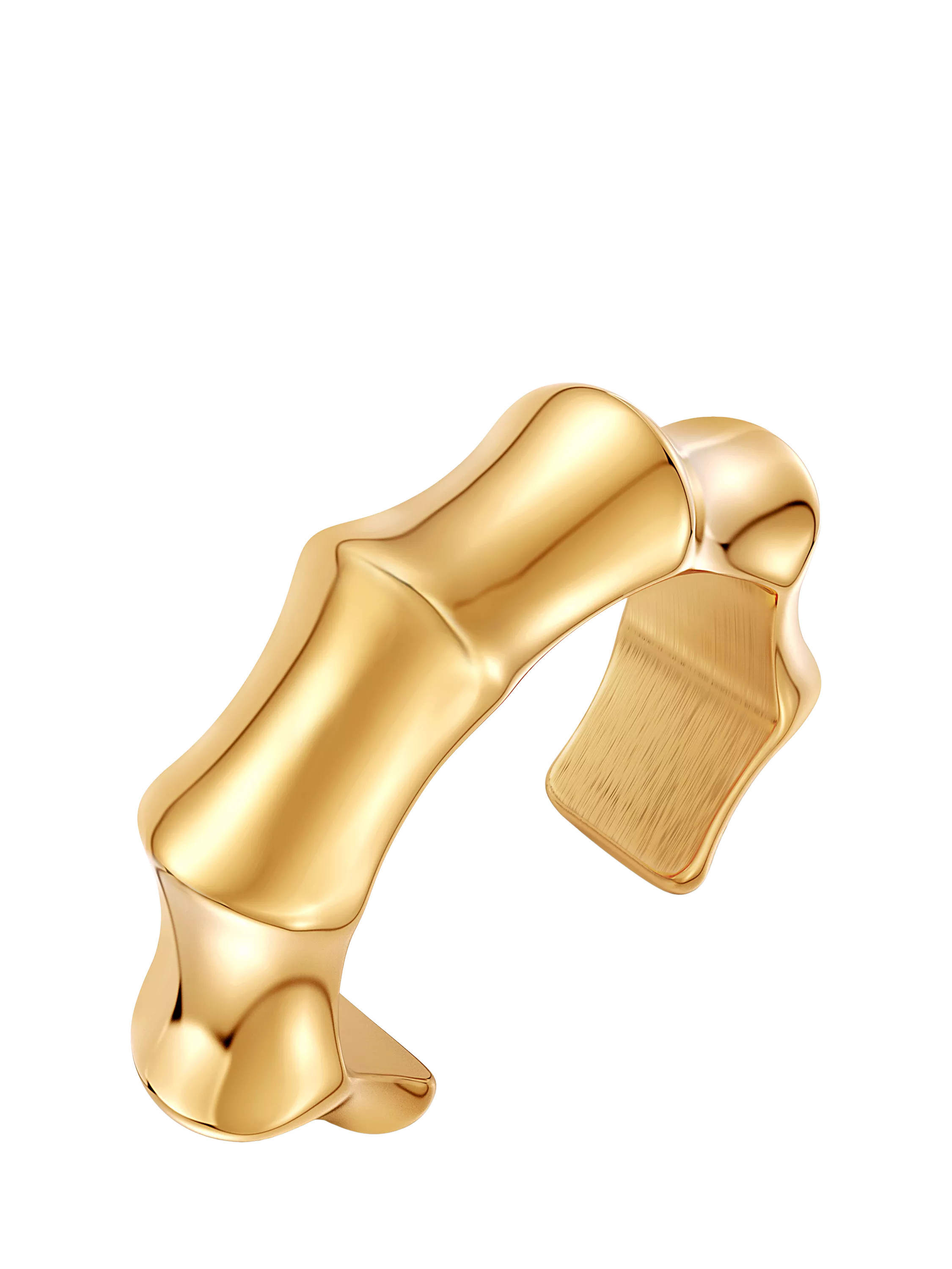 EDBLAD Bamboo Cane Open Ended Bangle, Yellow Gold | John Lewis (UK)