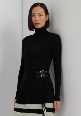 Lauren Ralph Lauren Women's Turtleneck Sweater, Black, XL | Belk