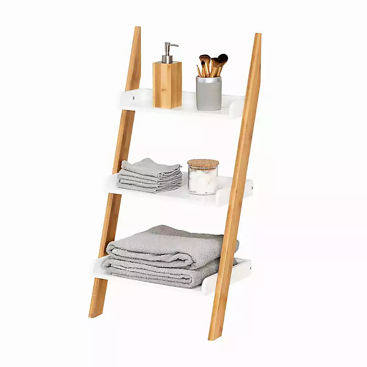 White 3-Tier Bathroom Ladder | Kirkland's Home
