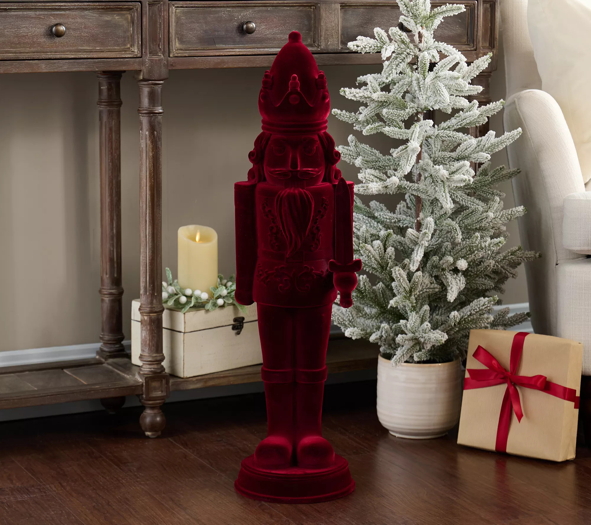 Fierce Home Oversized 29" Velvet Nutcracker - QVC.com | QVC