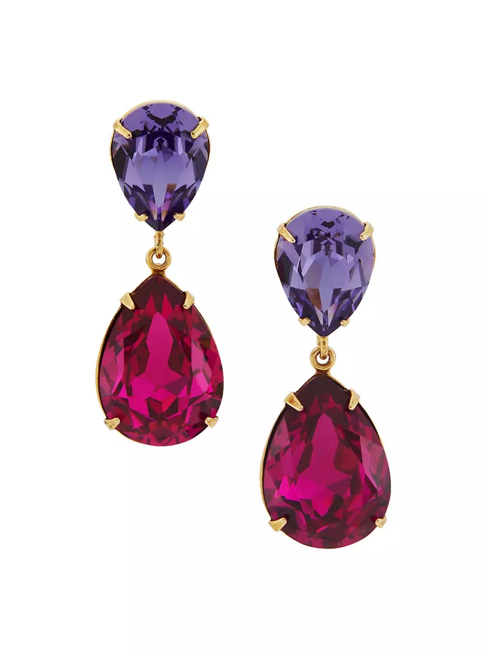 Judy 18K-Gold-Plated & Glass Crystal Drop Earrings | Saks Fifth Avenue