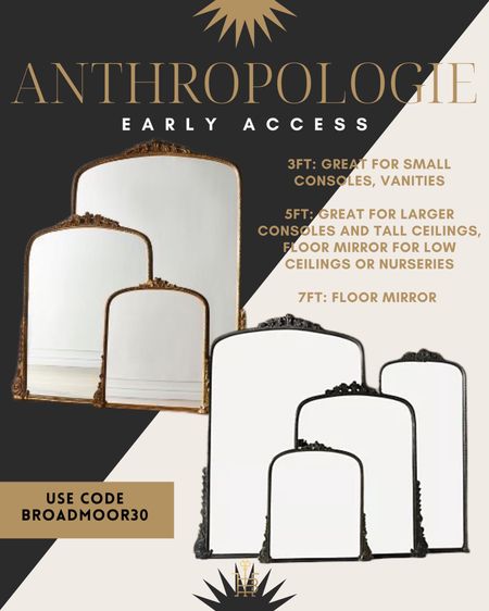 My favorite mirror is included in the @Anthropologie early access sale!! Use my code BROADMOOR30 to get 30% off my picks!! #anthropartner 

#LTKGiftGuide #LTKsalealert #LTKCyberWeek