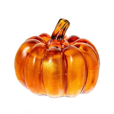 Twfbrm Fall Glass Pumpkin Halloween Light Figurine Glass Pumpkin Glass Mercury Orange Glass Pumpkin Light Pumpkin for Decorations Home Table Centerpieces Kitchen | Walmart (US)