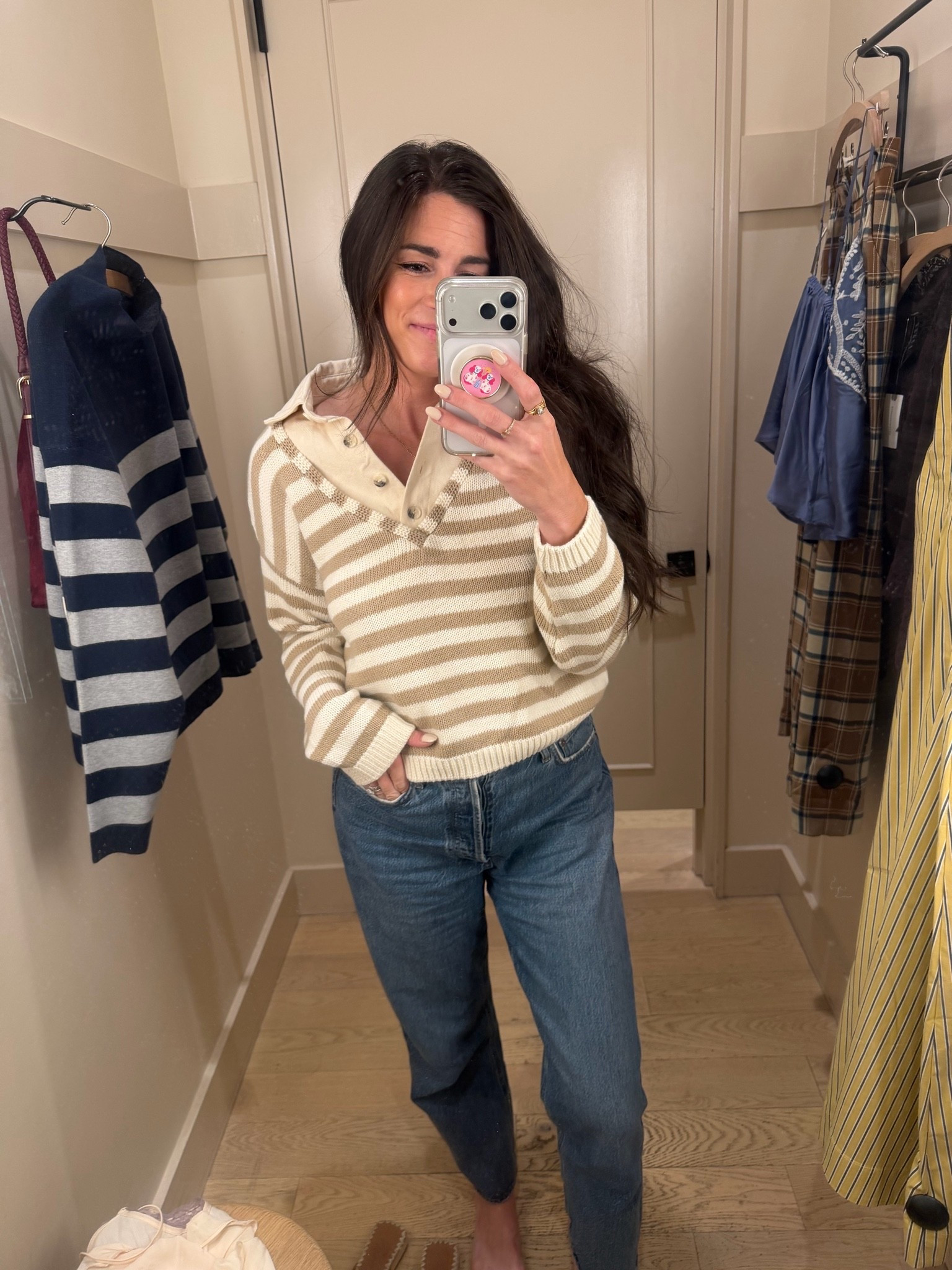 Two in one collared sweater for fall from anthropologie, wearing a medium

#LTKSeasonal #LTKootd