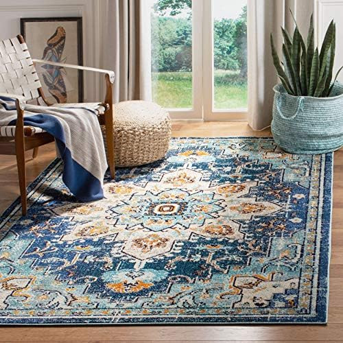Safavieh Madison Collection MAD473M Boho Chic Vintage Distressed Medallion Area Rug, 5' 3" x 7' 6... | Amazon (US)