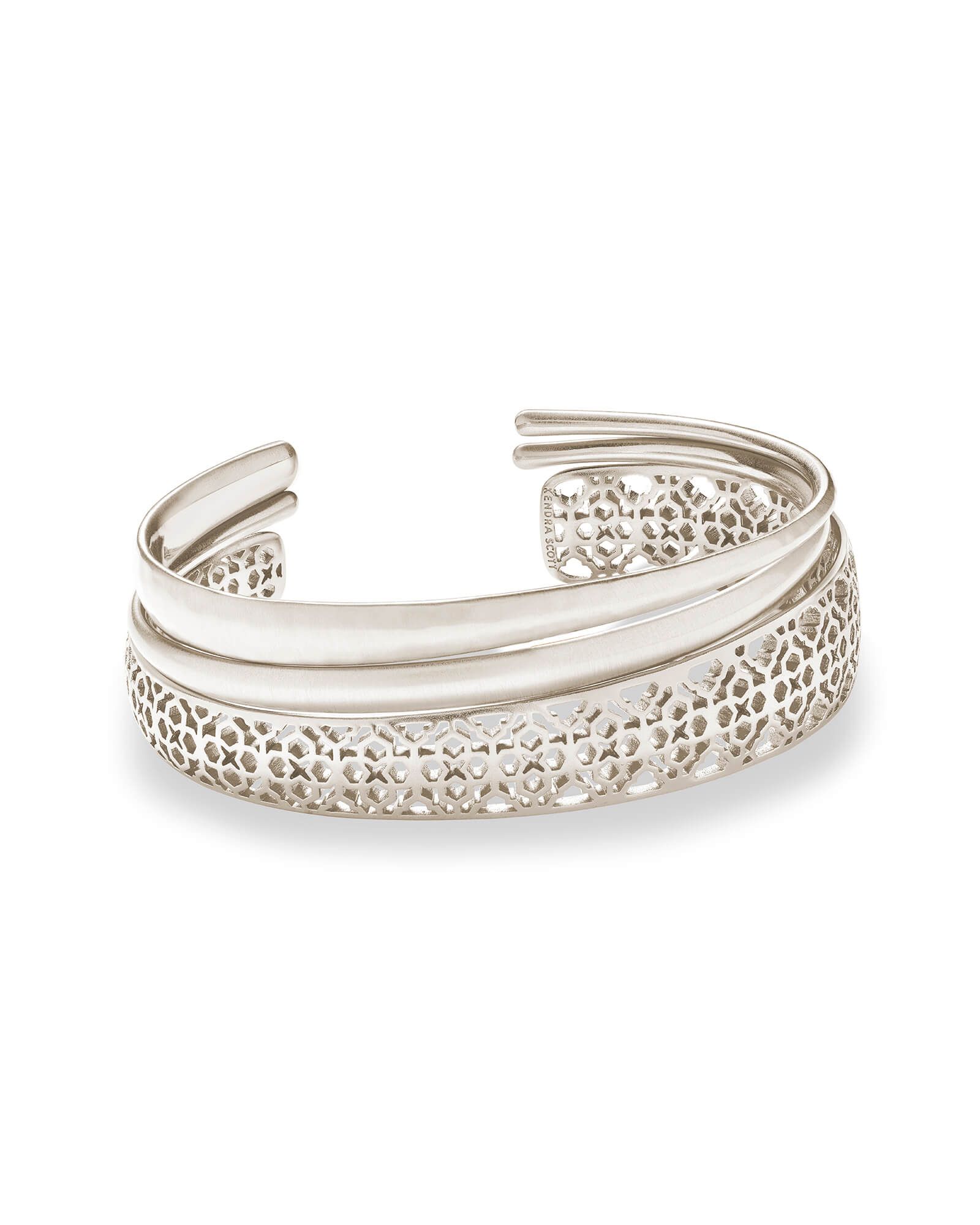 Tiana Silver Pinch Bracelet Set in Silver Filigree | Kendra Scott