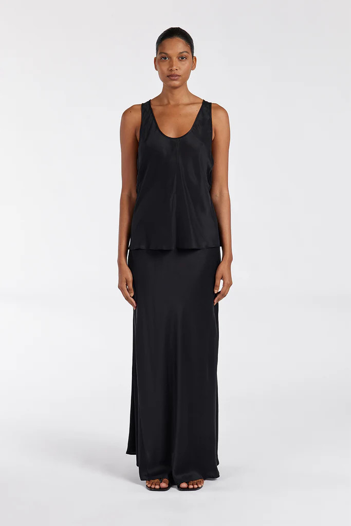 COLETTE BLACK SILK SKIRT | DISSH