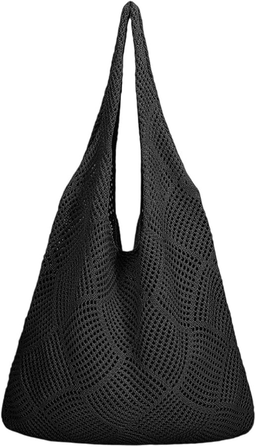 Crochet Bags for Women Travel Tote Bags Knit Summer Beach Tote and Boho Tote Handbags | Amazon (US)