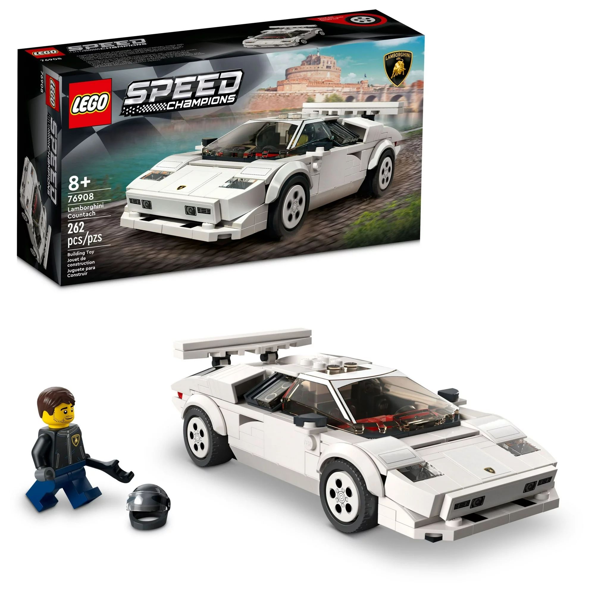 LEGO Speed Champions Lamborghini Countach 76908, Race Car Toy Model Replica, Collectible Building... | Walmart (US)