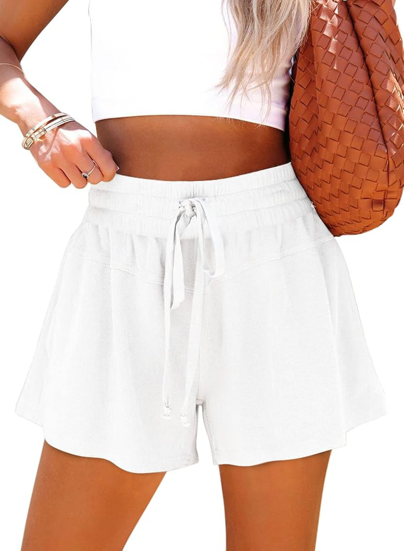 Acelitt Womens Summer Casual Comfy Soft Drawstring Elastic Waist Sweat Shorts,S-XXL | Amazon (US)