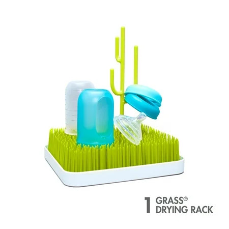 Boon Grass Countertop Drying Rack Low-Profile Easy To Clean Baby Bottle Drying Rack Green | Walmart (US)