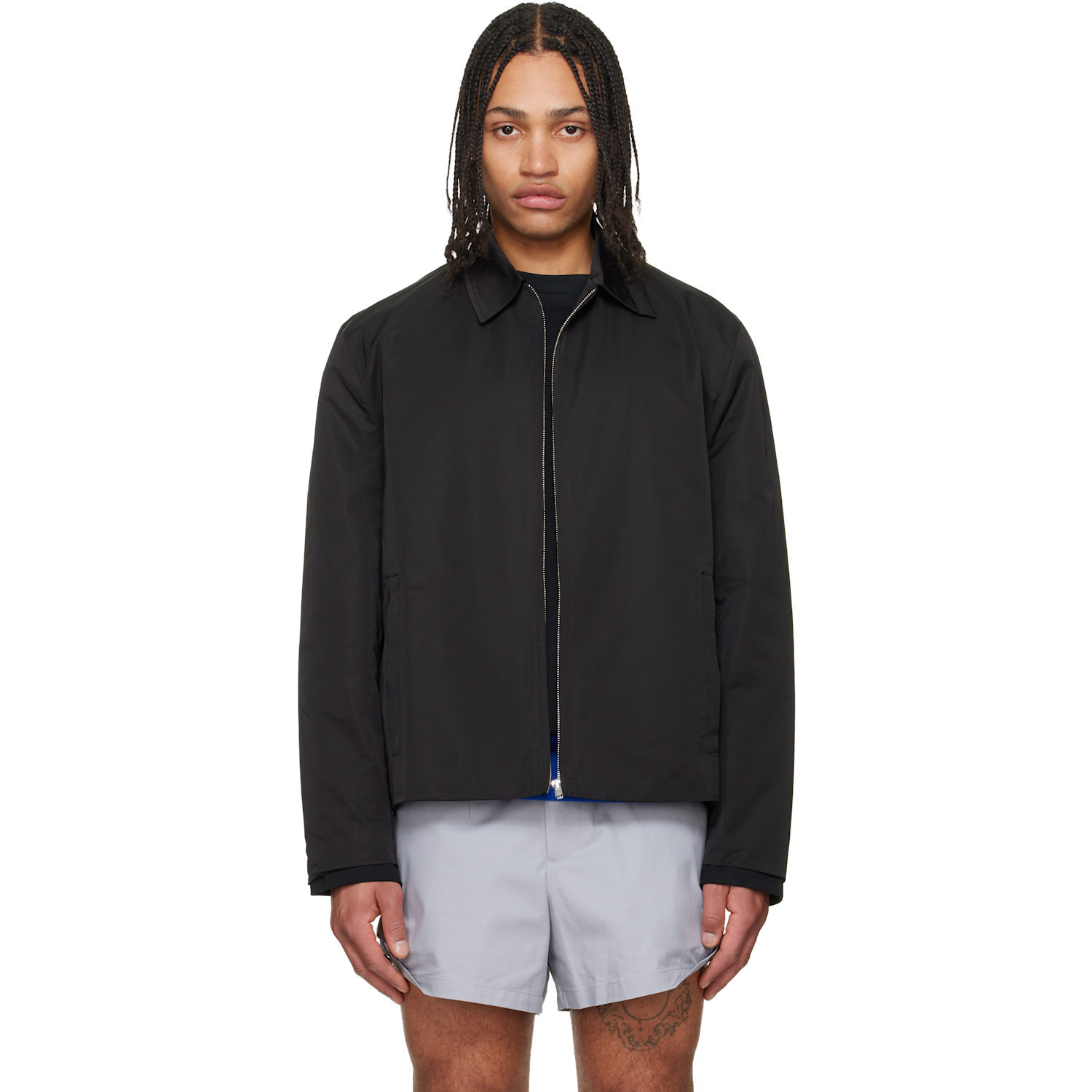 LII Black Straight Zip-Up Jacket | SSENSE