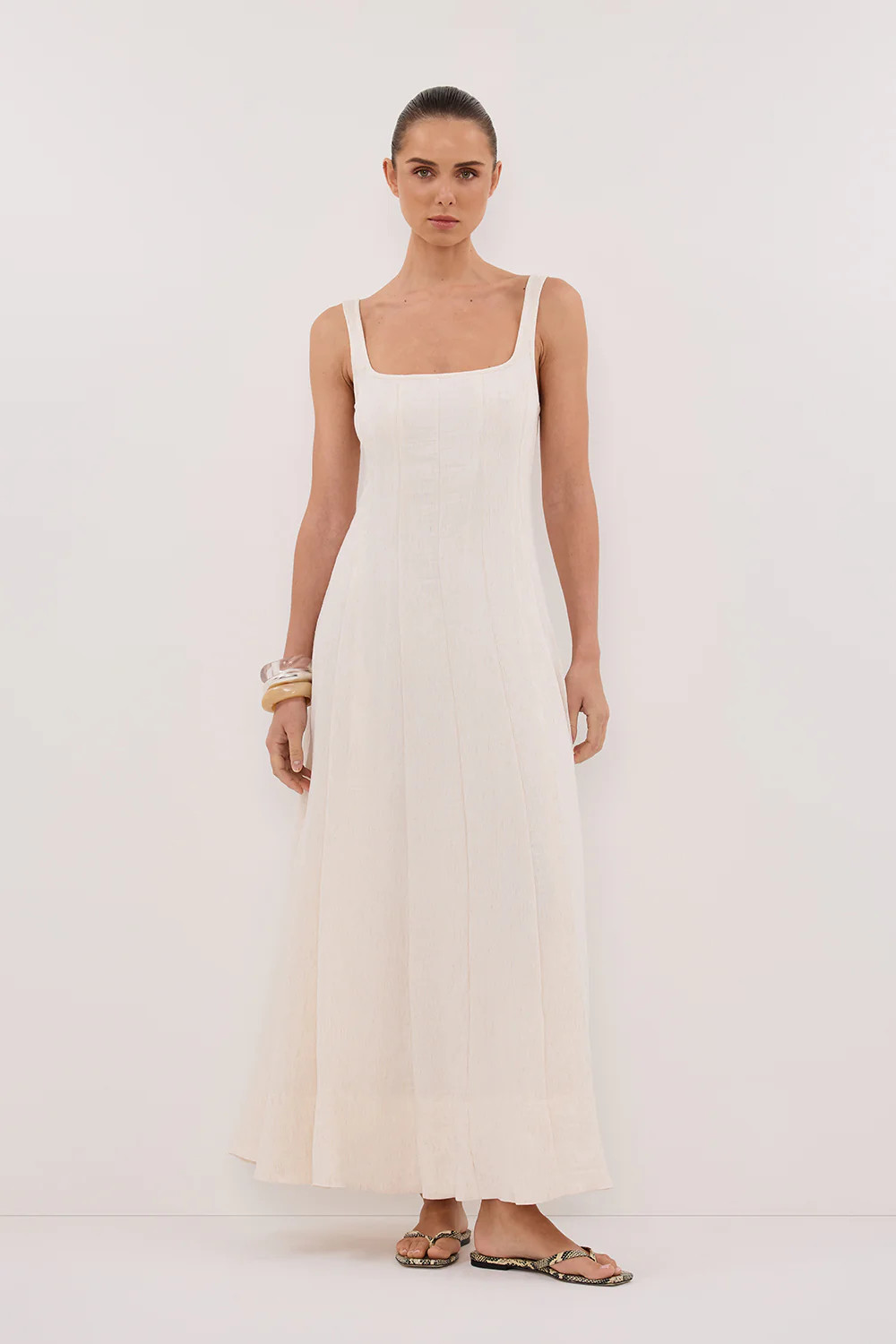 CANNE CREAM MIDI DRESS | DISSH