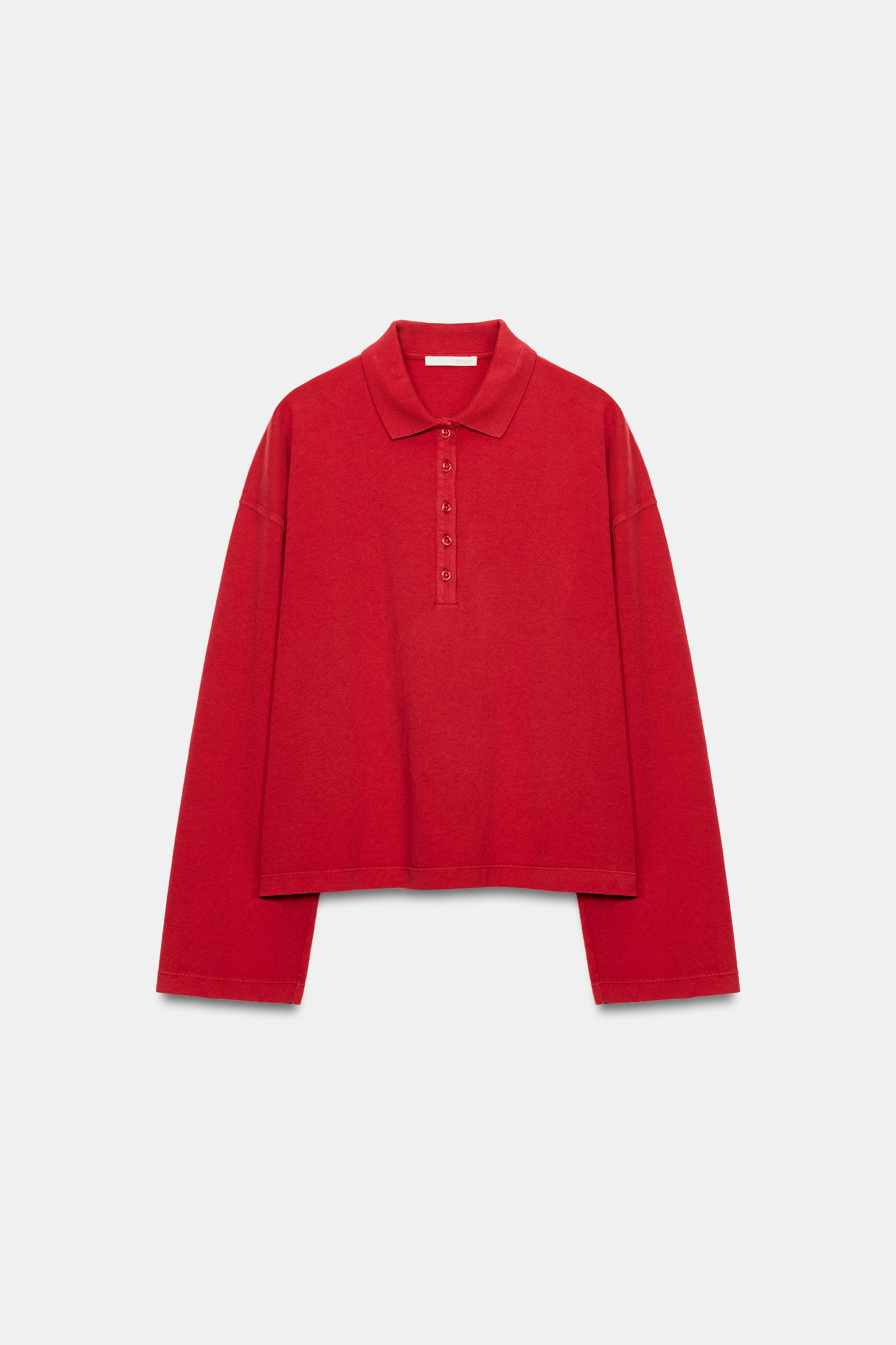 LONG SLEEVE POLO SHIRT | Zara US