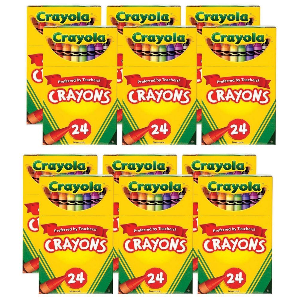 Crayola Crayons, Regular Size, 24 Per Box, 12 Boxes | Oriental Trading Company