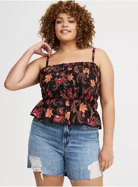 Smocked Peplum Tank Top | Torrid (US & Canada)