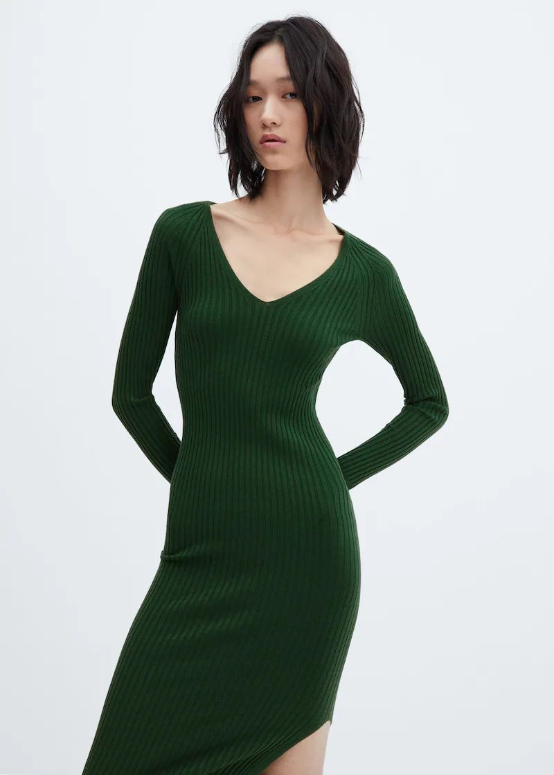 Search: Green ribbed dress (6) | Mango United Kingdom | MANGO (UK)